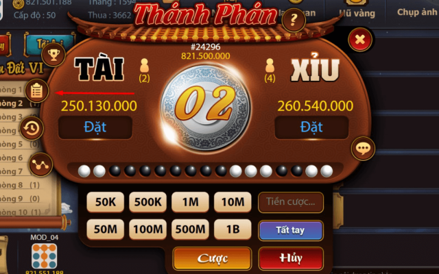 Chơi game tài xỉu